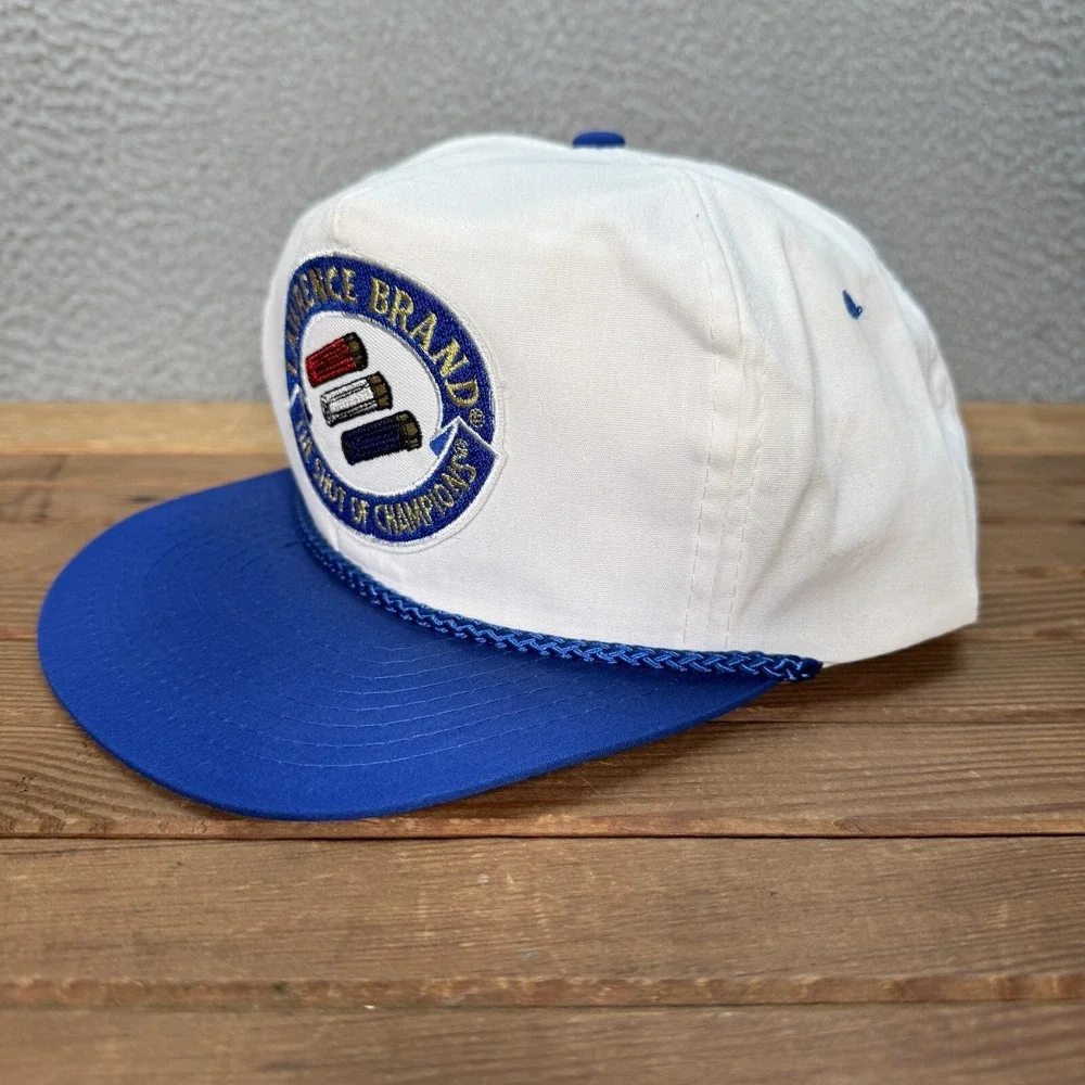 Vintage Lawrence‎ Brand Hat Adult White Snapback Cap Hunting Grunge Skater 90s
